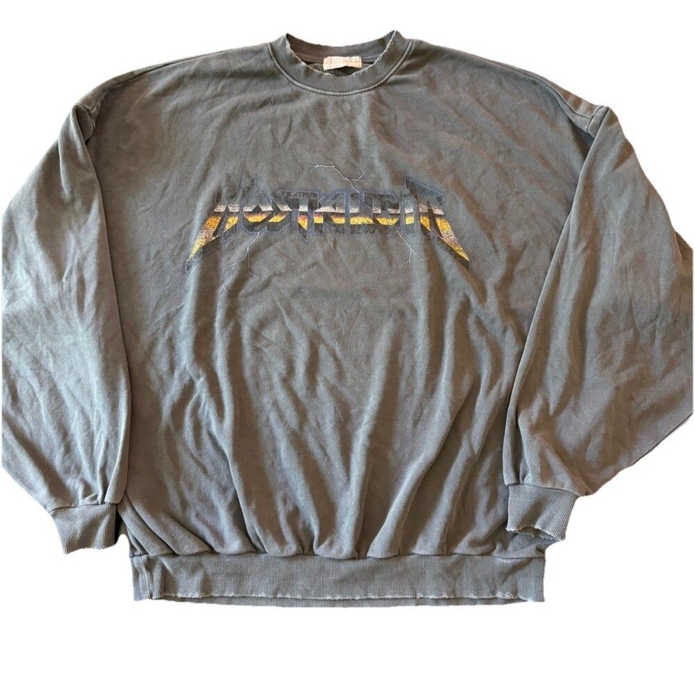 Urban Nation Nostalgia World Tour Sweatshirt Black Lightning Unisex S, Oversized